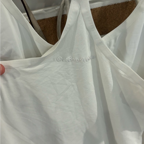 Bundle of 2!! Outdoor Voices exercise dress in white and AE halter top - Picture 6 of 12